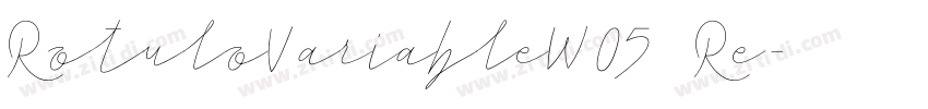 RotuloVariableW05 Re字体转换